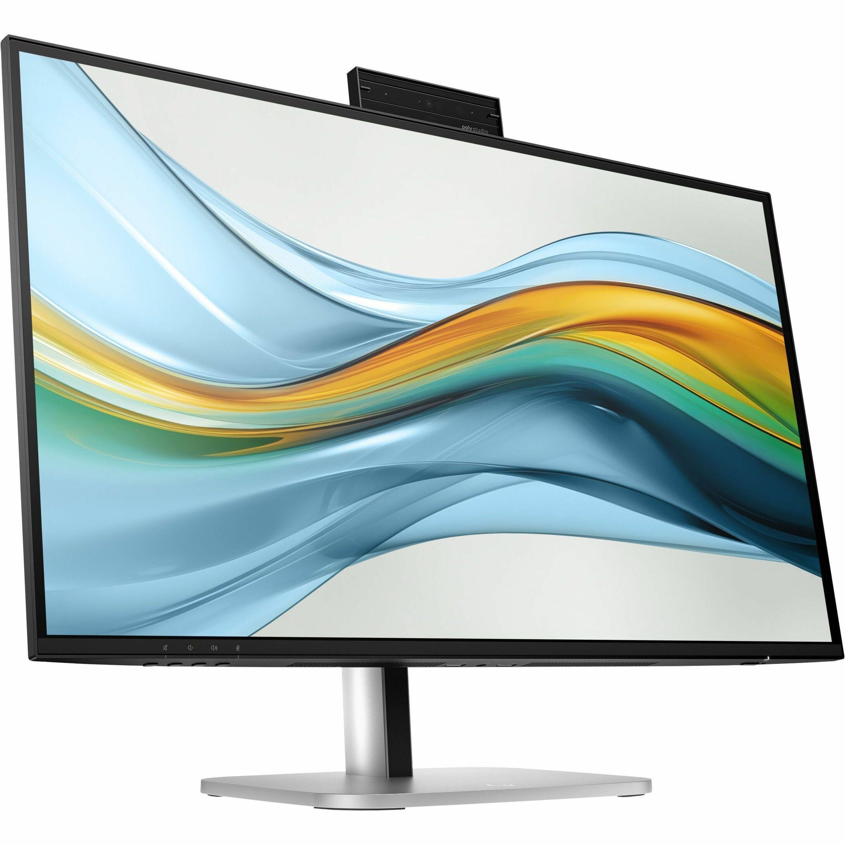 Alt View 17. HP - 27" IPS LCD 100Hz Monitor (USB) - Sleek Black, Silver, Dual Color.