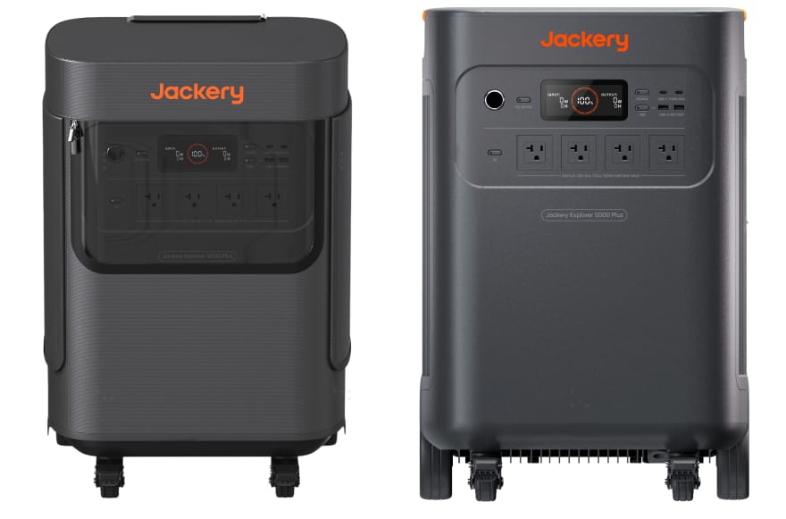 Jackery - E5000AC Plus Solar Generator 5034Wh Power Station, Cover, 7200W 120V/240V Output (Shipped Separately) (5040 Wh Capacity)