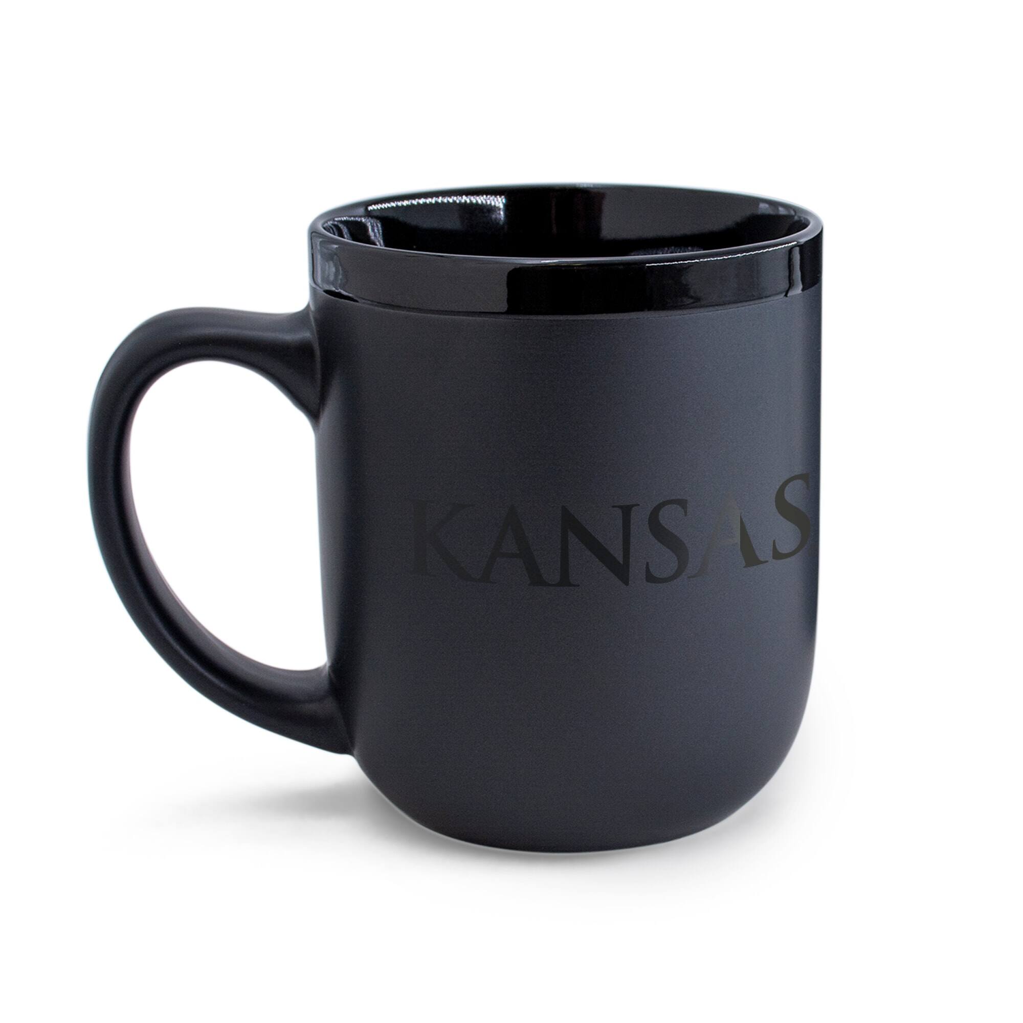 Alt View 1. WinCraft - Kansas Jayhawks 17oz. Ceramic Mug - Black.