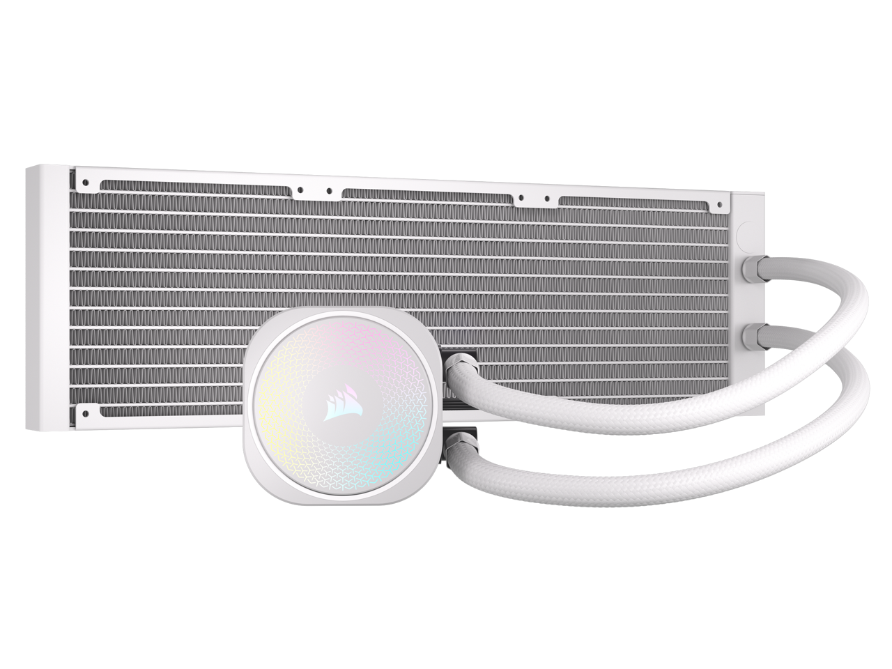 Alt View 9. CORSAIR - CORSAIR NAUTILUS 360 RS ARGB White - RS120 Fans - LGA 1851, AM5/AM4 - Daisy-Chain & Motherboard Connect - White.