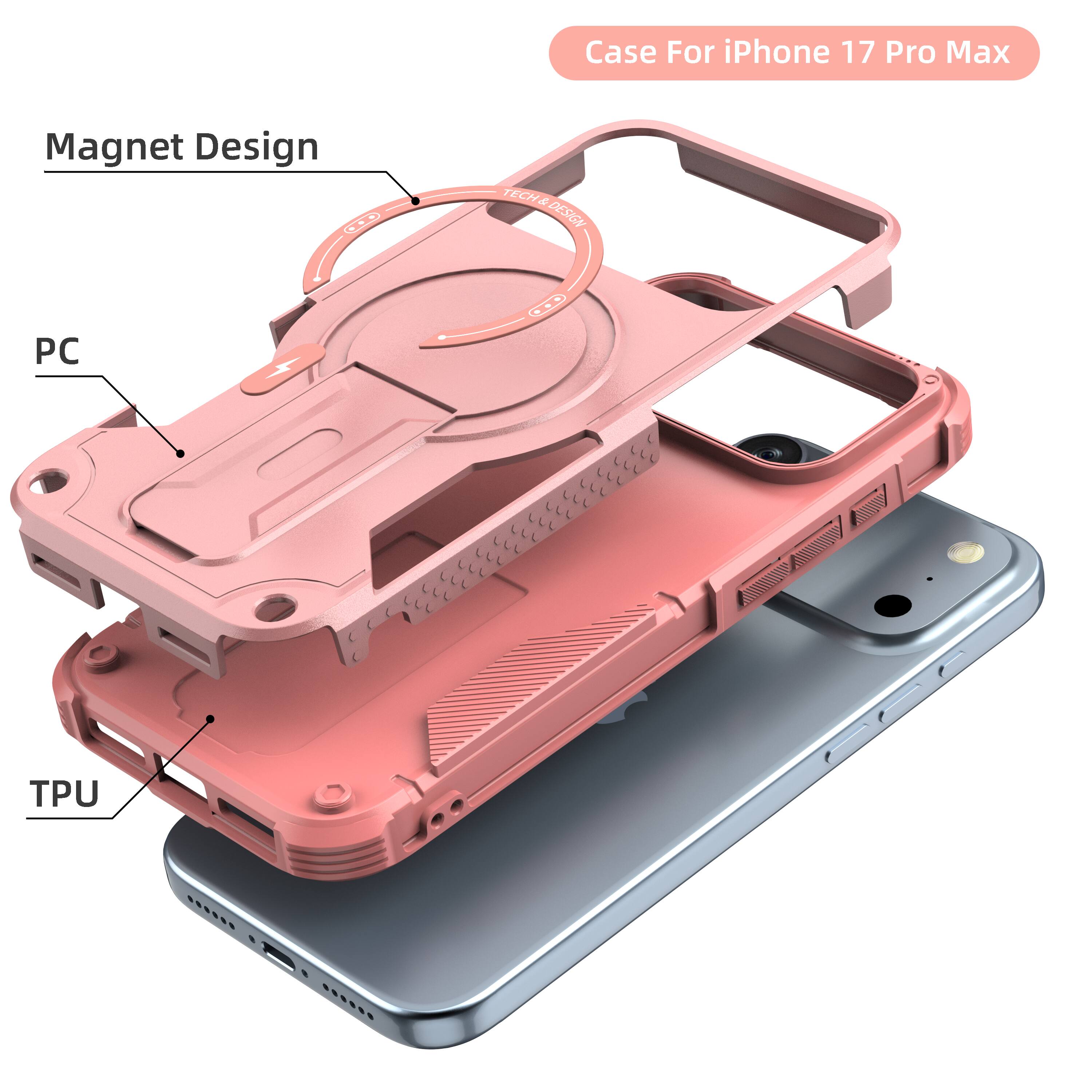 Case For iPhone 17 Pro Max  
Magnet Design  
PC  
TPU