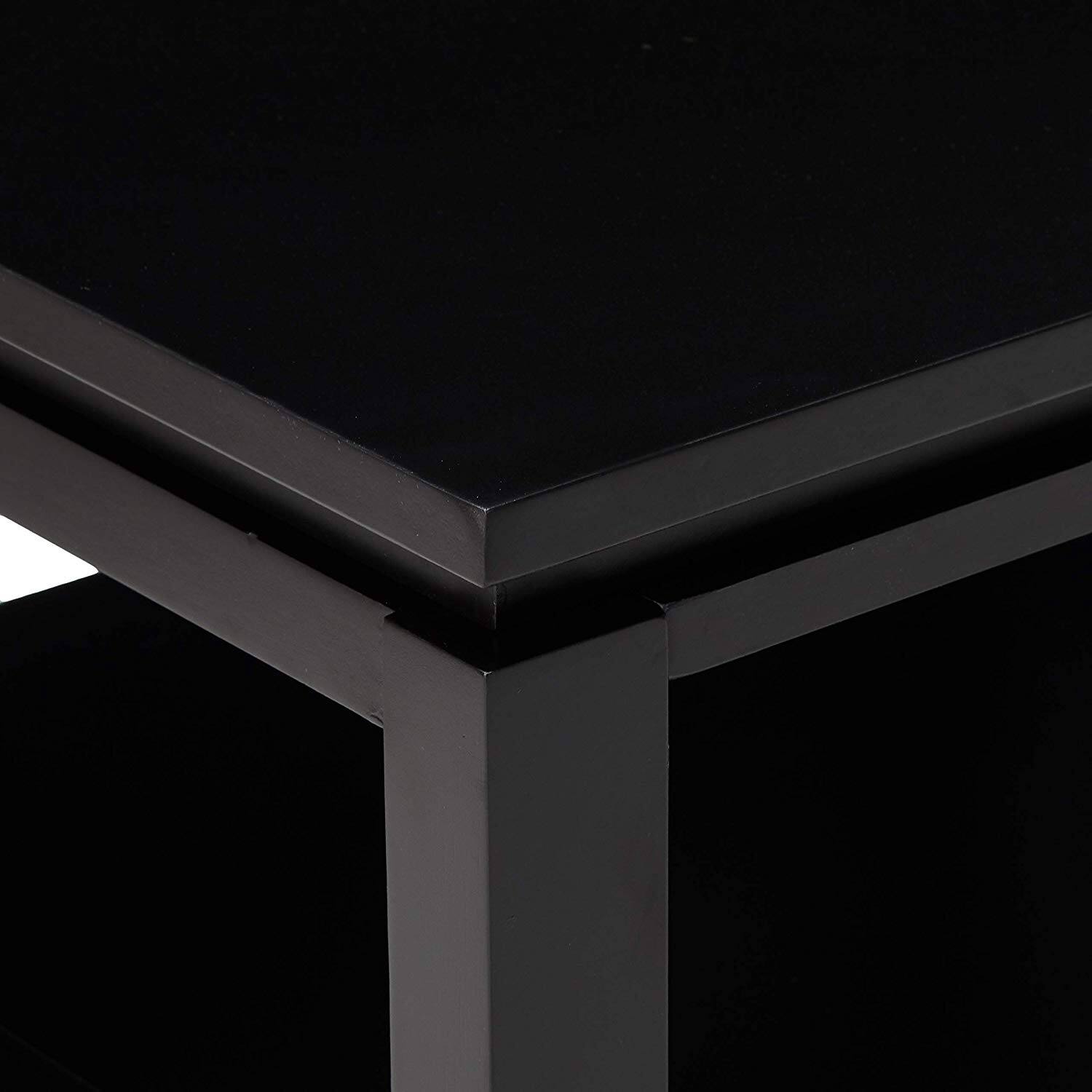 Alt View 1. Kings Brand Furniture - Kings Brand Furniture Balthus 54" Wood TV Stand Entertainment Center with Storage, Black Finish - Black.