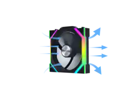 Lian Li - UNI Fan SL Wireless 120mm ARGB Fan - 2.4GHz Control - Daisy-Chain - (12SL1W1B) - Black