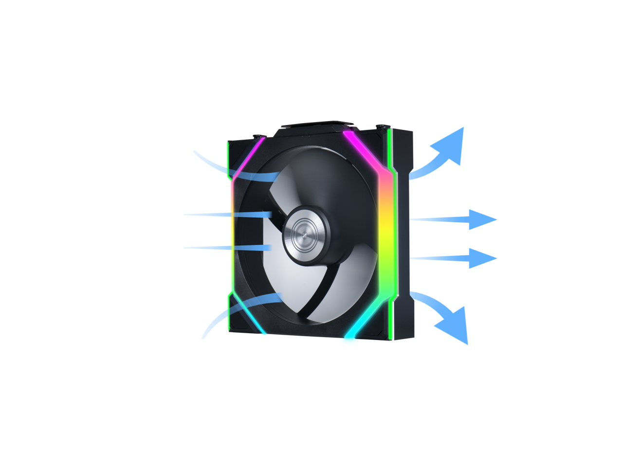 Front. Lian Li - Lian Li UNI Fan SL Wireless 120mm ARGB Fan - 2.4GHz Control - Daisy-Chain - Black (12SL1W1B) - Black.