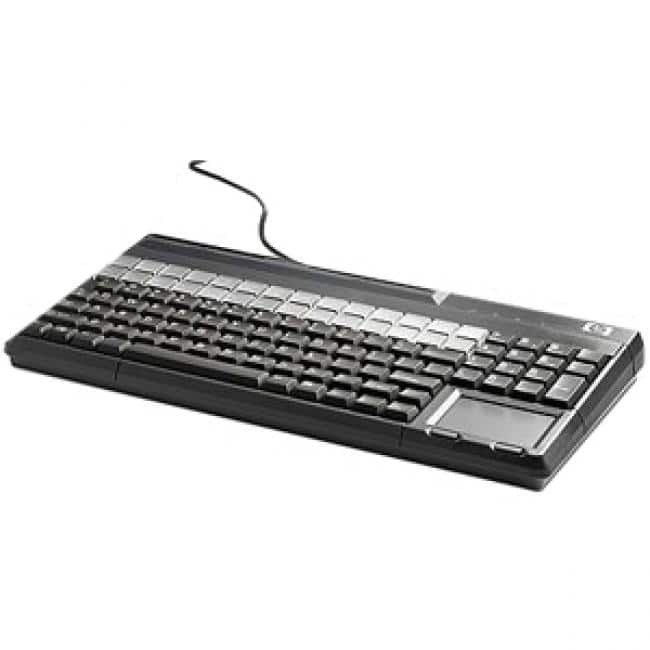 HP - FK221AA POS Keyboard - 106 Keys - QWERTY Layout - 28 Relegendable Keys - USB - Unknown