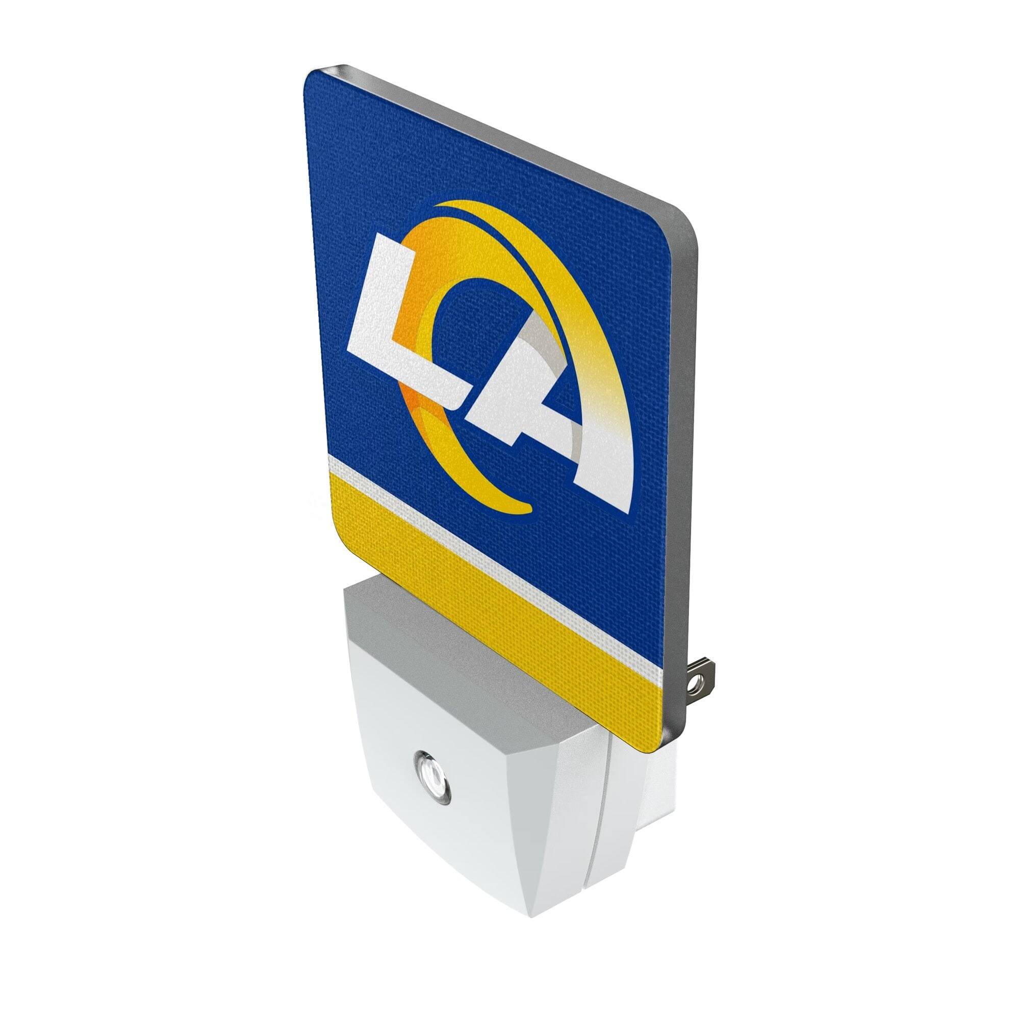 Alt View 1. Keyscaper - Los Angeles Rams Stripe Design Nightlight 2-Pack - Multicolor.