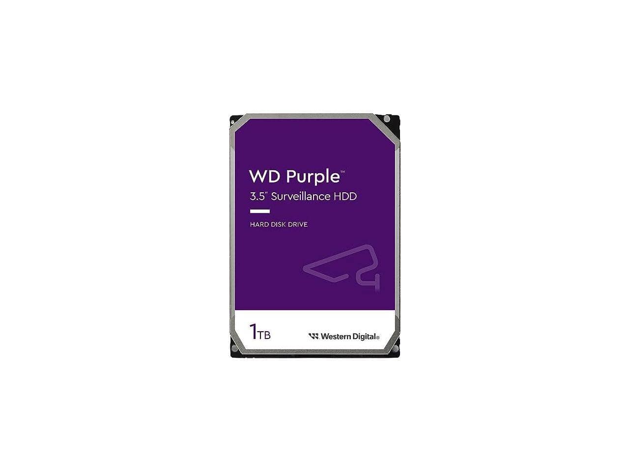 Western Digital - 1TB WD Purple Surveillance Internal Hard Drive HDD - SATA 6 Gb/s, 64 MB Cache, 3.5" - WD11PURZ