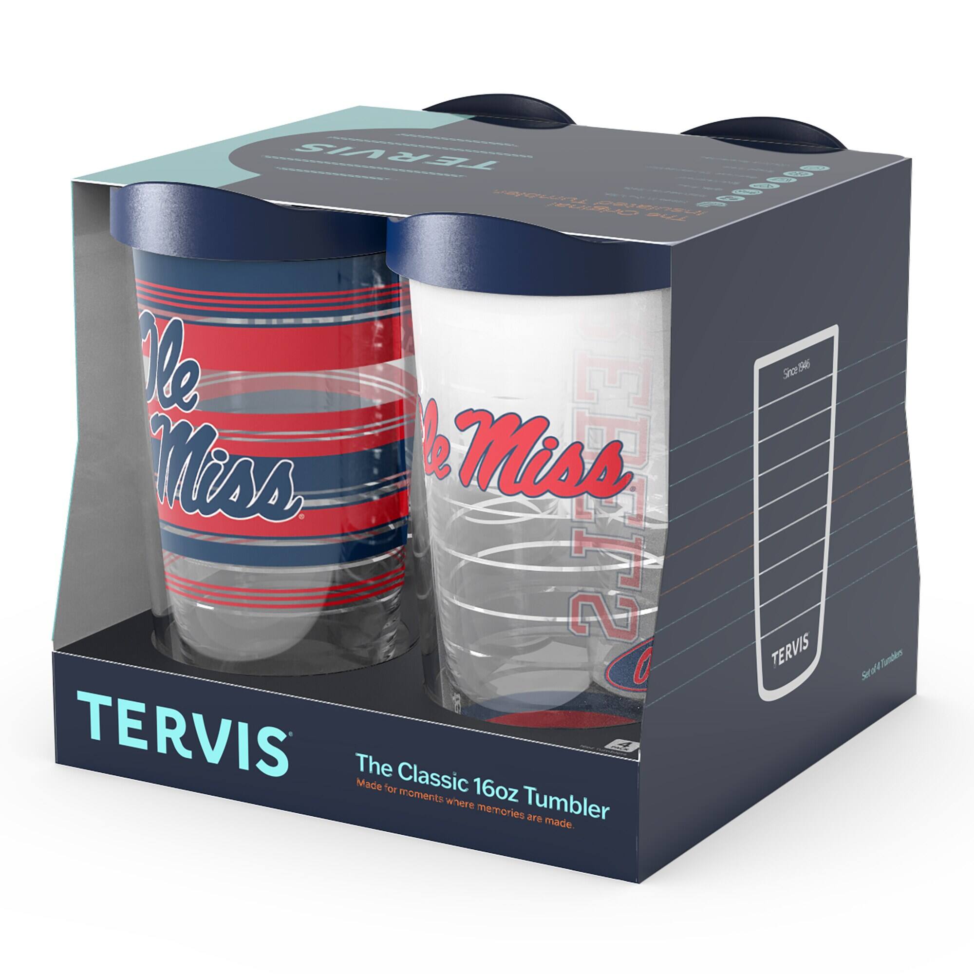 TERVIS  
The Classic 16oz Tumbler  
Made for moments where memories are made  

ole Miss  
ole Miss  

TERVIS  
Since 1946  
Sport Tumbler