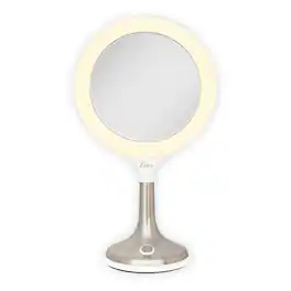 Zadro - Mood Therapy LED Lighted Makeup Mirror with 8X/1X Magnifications & Touch Controls - White