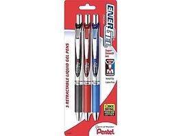 Pentel - EnerGel Deluxe RTX Retractable Gel Pens, Medium Point, 3 Pack - Assorted Ink