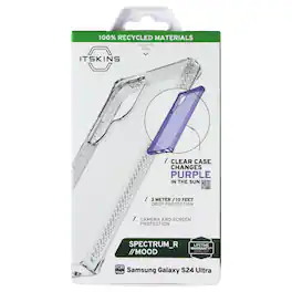 Itskins - Spectrum_R Mood Case for Samsung Galaxy S24 Ultra - Clear / Purple - Multicolor