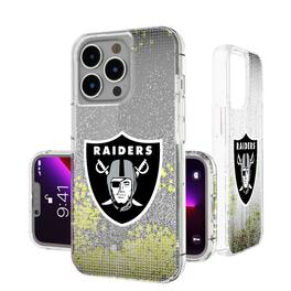 Keyscaper - NFL - Las Vegas Raiders Linen Logo iPhone Glitter Case - 13 - Multicolor