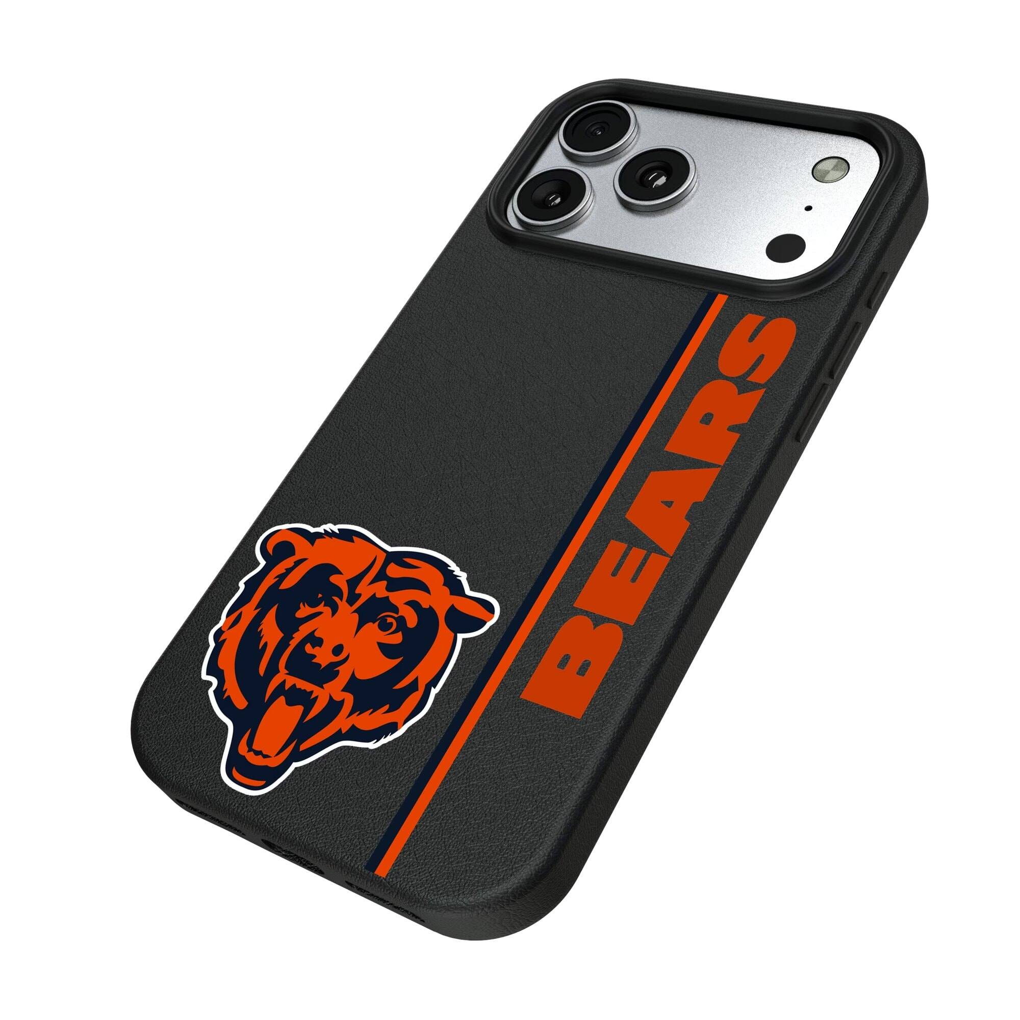 Alt View 1. Keyscaper - Chicago Bears iPhone Magnetic Bump Case - 15 Plus - Black.