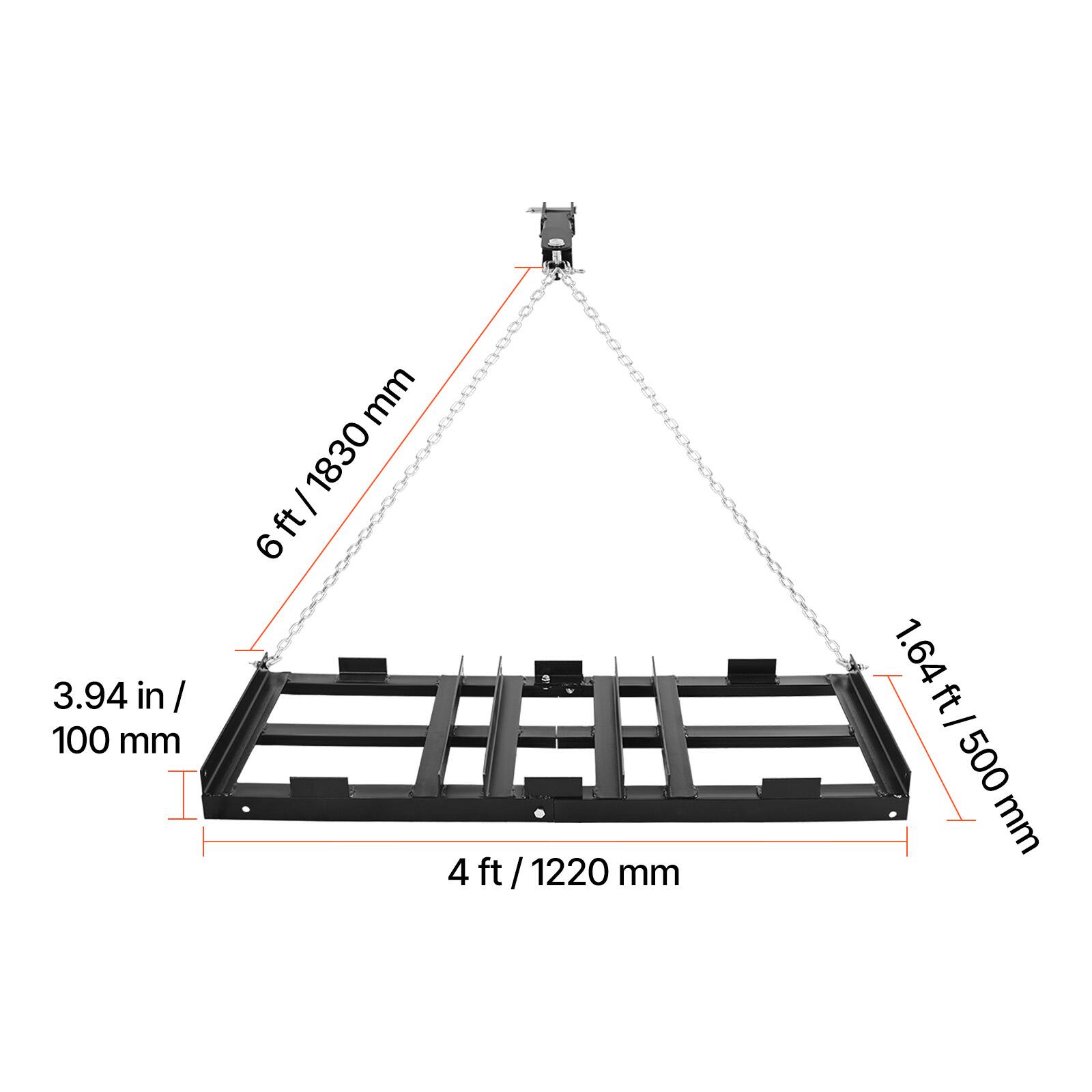 3.94 in / 100 mm  
6 ft / 1830 mm  
4 ft / 1220 mm  
1.64 ft / 500 mm