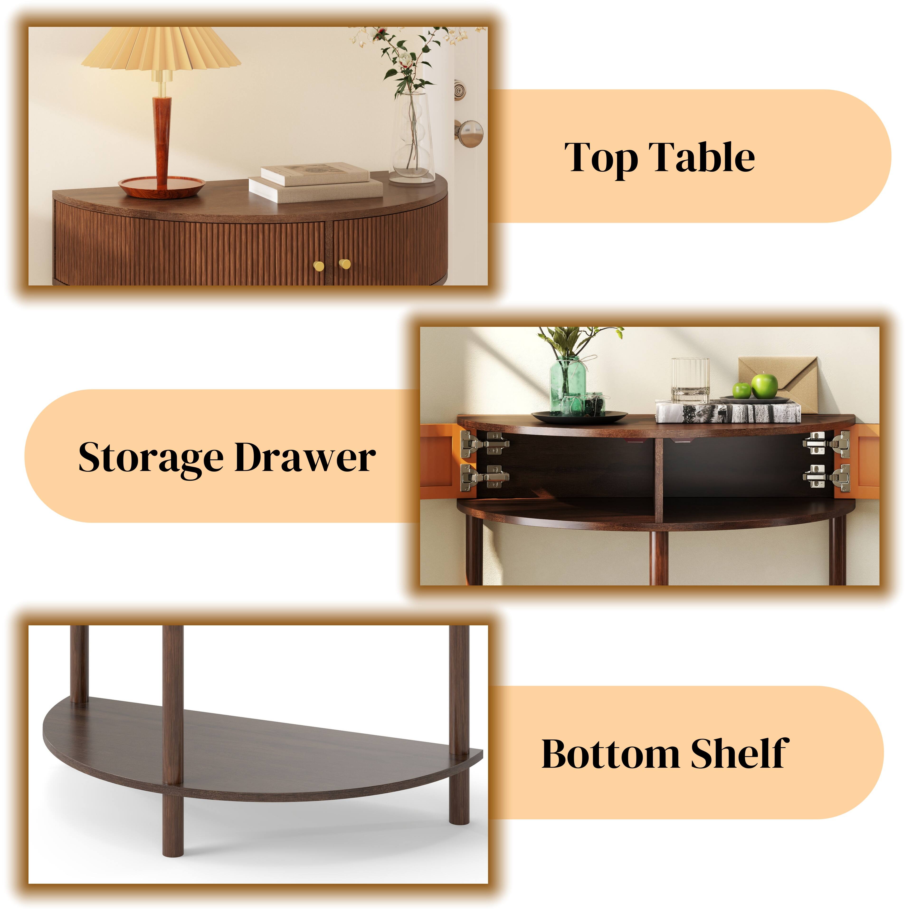 Top Table  
Storage Drawer  
Bottom Shelf