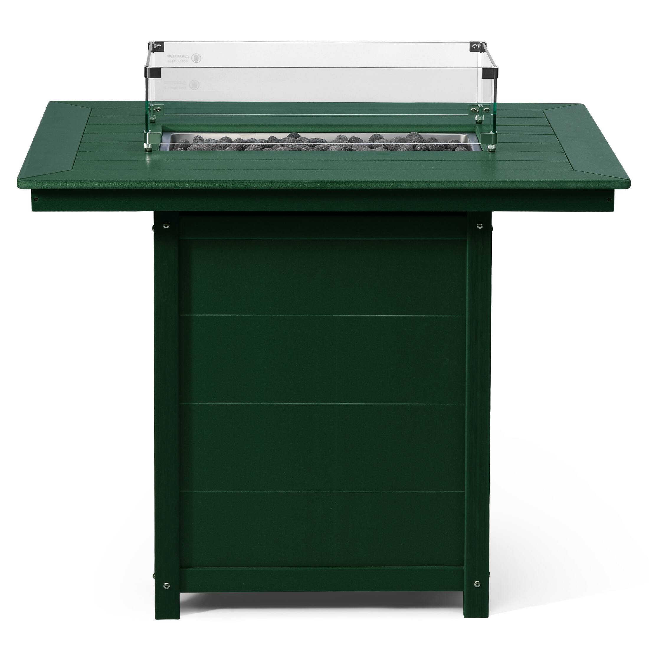 Back. WestinTrends - WestinTrends Helios 46" Modern Outdoor Patio Gas Propane Rectangle Fire Pit Table - Dark Green.