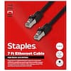 **TECH Staples**
**7 ft Ethernet Cable**
- High-Speed - up to 40 Gbps
- CAT 8
- RJ45 to RJ45
- BLACK
Upgrade to a CAT 8 ethernet cable for expanded network capabilities and faster data transfer speed. Compatible with modems, PCs, laptops, smart TVs, gaming consoles, and other devices.