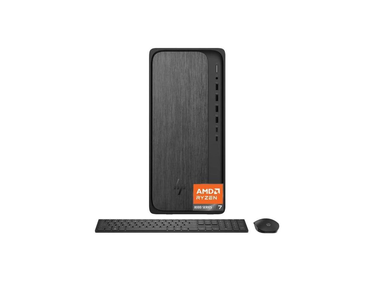HP Refurbished Excellent OmniDesk Desktop PC, AMD Ryzen 7 8700G