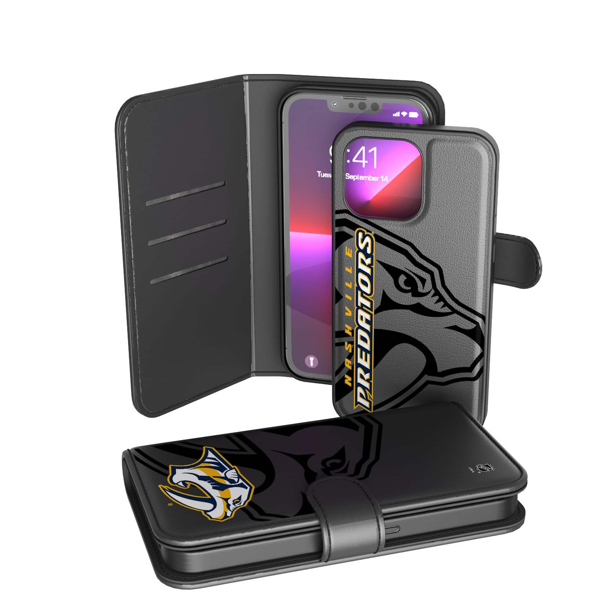 Keyscaper - NHL - Nashville Predators iPhone Wallet Case - 13 Pro - Multicolor