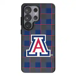 Keyscaper - NCAA - Arizona Wildcats Plaid Galaxy Magnetic Bump Case - S25 Ultra - Black