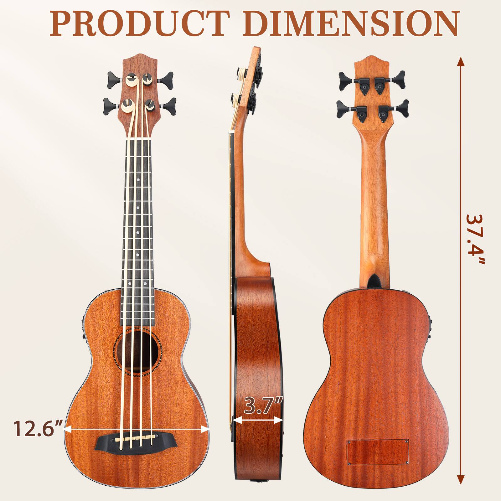 PRODUCT DIMENSION  
37.4" x 12.6" x 3.7"