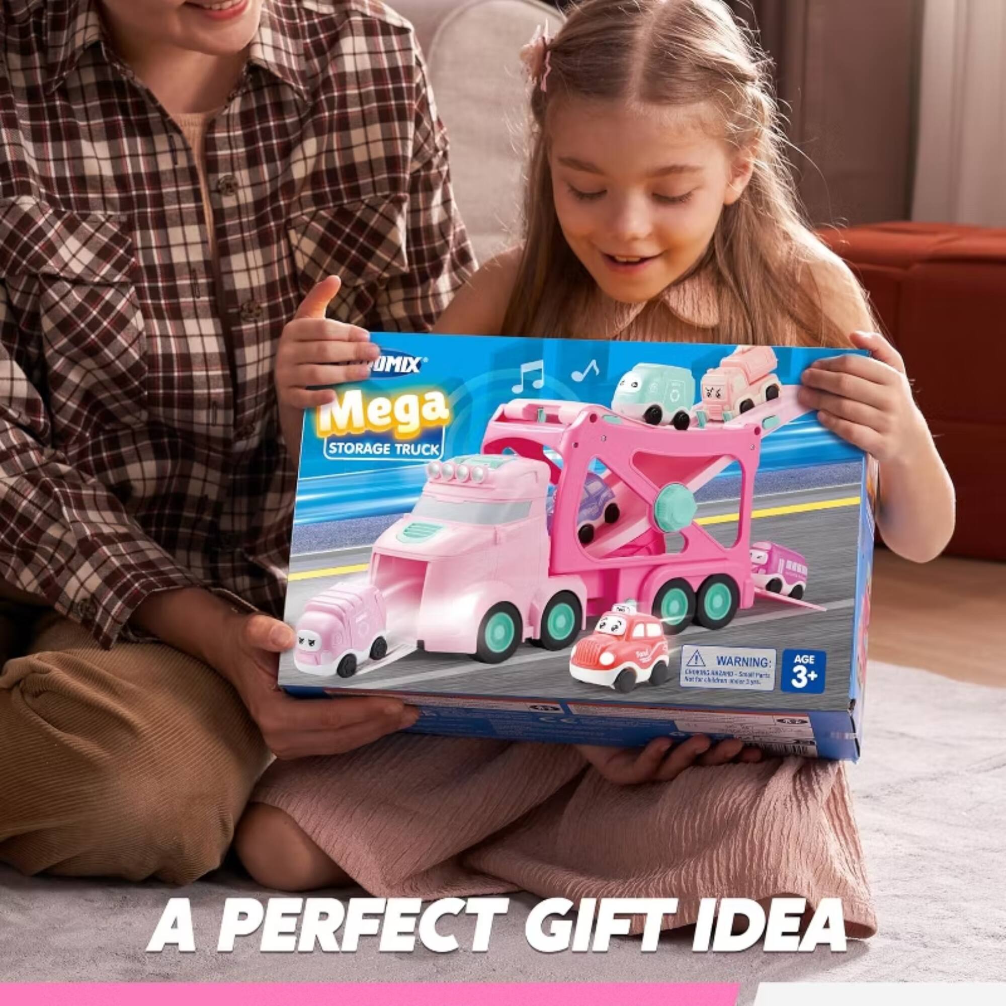 OMIX Mega STORAGE TRUCK - e 0  
WARNING: WA AGE LRIN STTES 3+  
TR1N neeim  
A PERFECT GIFT IDEA