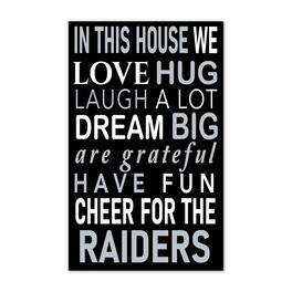 Fan Creations - Las Vegas Raiders 11" x 19" Briteline In This House Sign - Multicolor