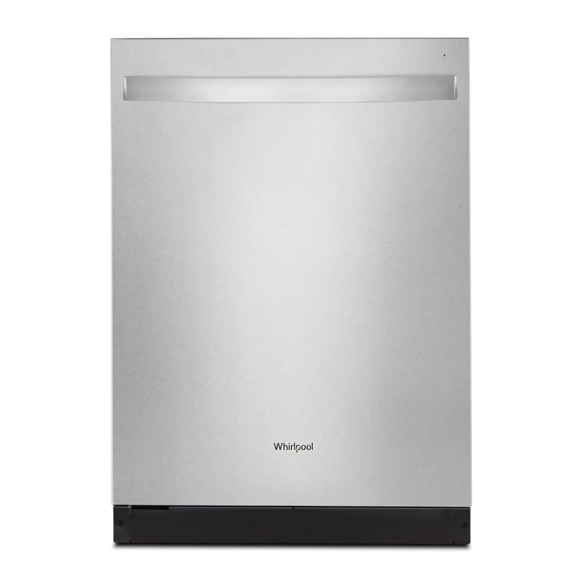 Whirlpool - Quiet Dishwasher with 3rd Rack .- Fingerprint Resistant - Stainless Steel - Front_Zoom