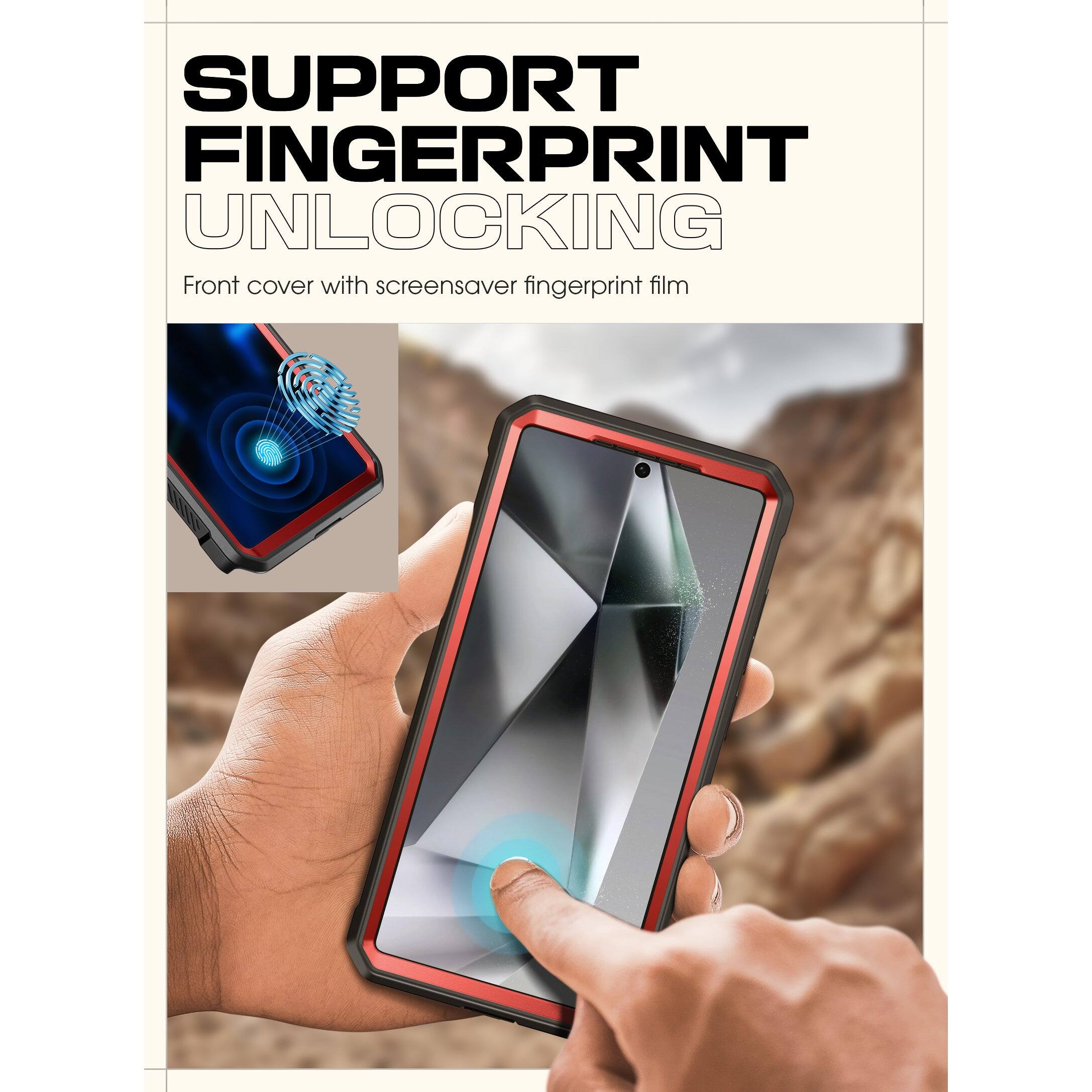 SUPPORT FINGERPRINT UNLOCKING

Front cover with screensaver fingerprint film