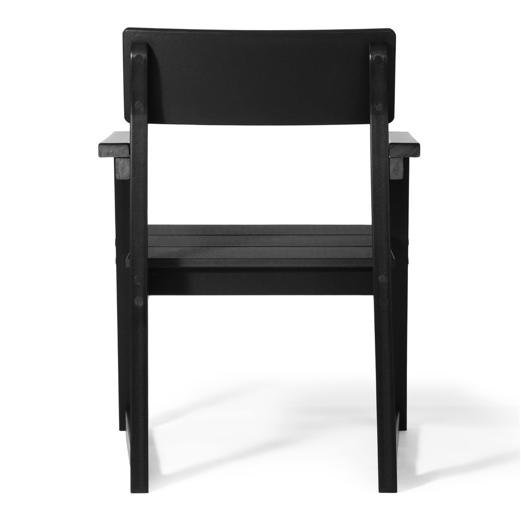 Alt View 1. WestinTrends - WestinTrends Paloma Modern HDPE Outdoor Patio Dining Arm Chairs (Set of 2) - Black.