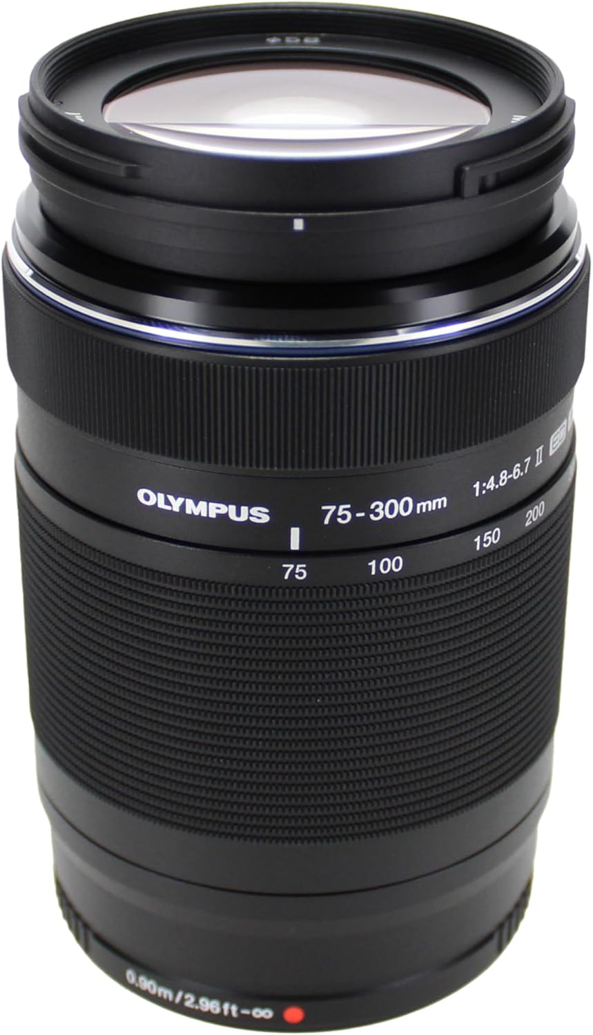 $DE I 1:4.8-6.7 OLYMPUS 75-300mm 300 mm 200 I 150 75 100 0.90m/2.96ft-∞ 0.90m I 2.96 2.96ft-∞