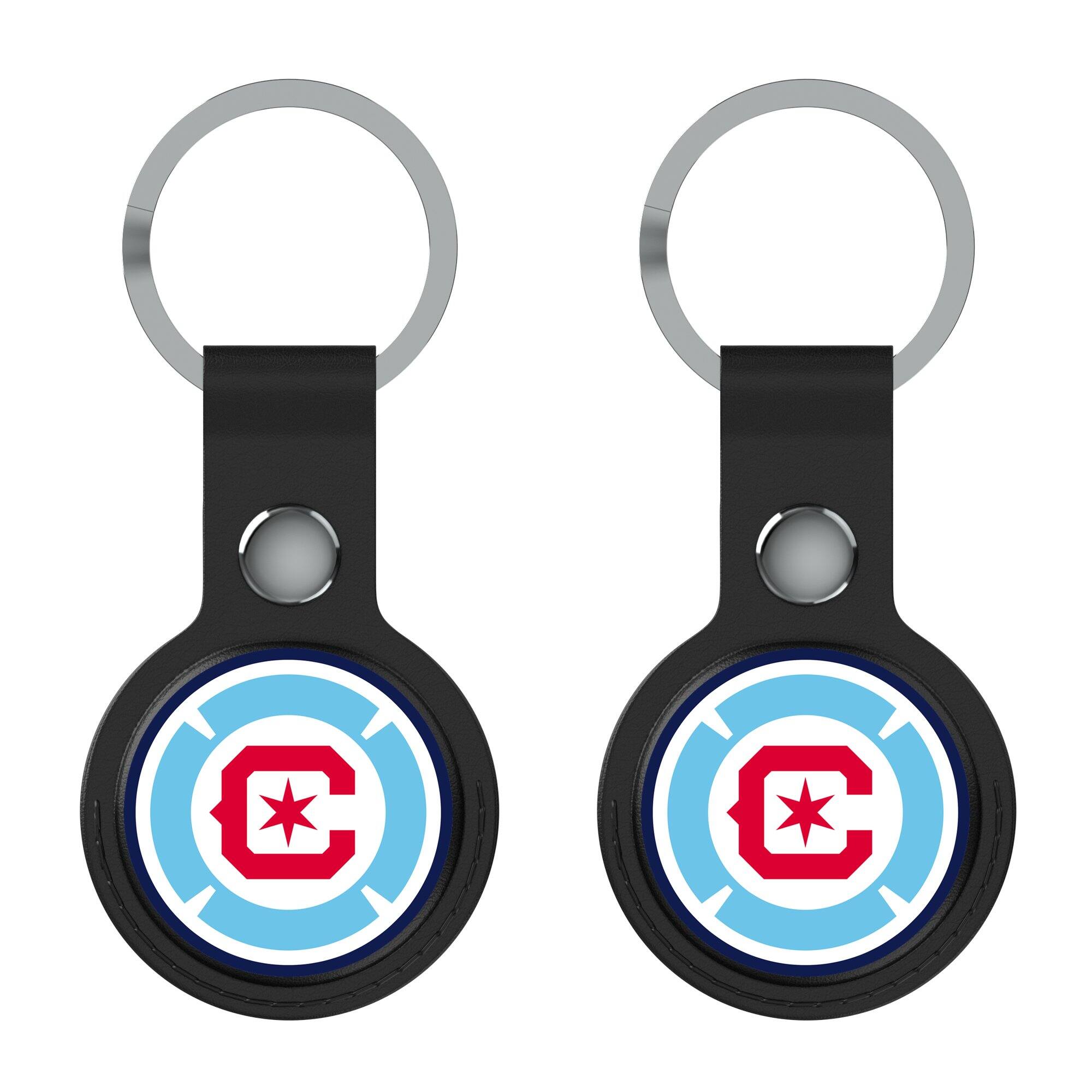 Front. Keyscaper - Chicago Fire Two-Pack Insignia AirTag Holders - No Size - Black.