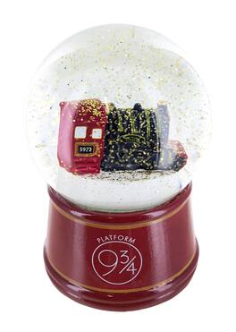 Silver Buffalo - Harry Potter Hogwarts Express Light Up 6 Inch Collectible Snow Globe - Red