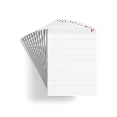 "TRU RED - TRU RED™ Notepad, 8.5"" x 11.75"", Wide Ruled, 50 Sheets/Pad, Dozen Pads/Pack (TR58188) - White" price history on PriceWatchPro