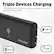 Triple Devices Charging With 1 USB-A Ports, 1 USB-C, and Wireless Charge, Power Up to 3 Devices Simultaneously. iP Energizer.
