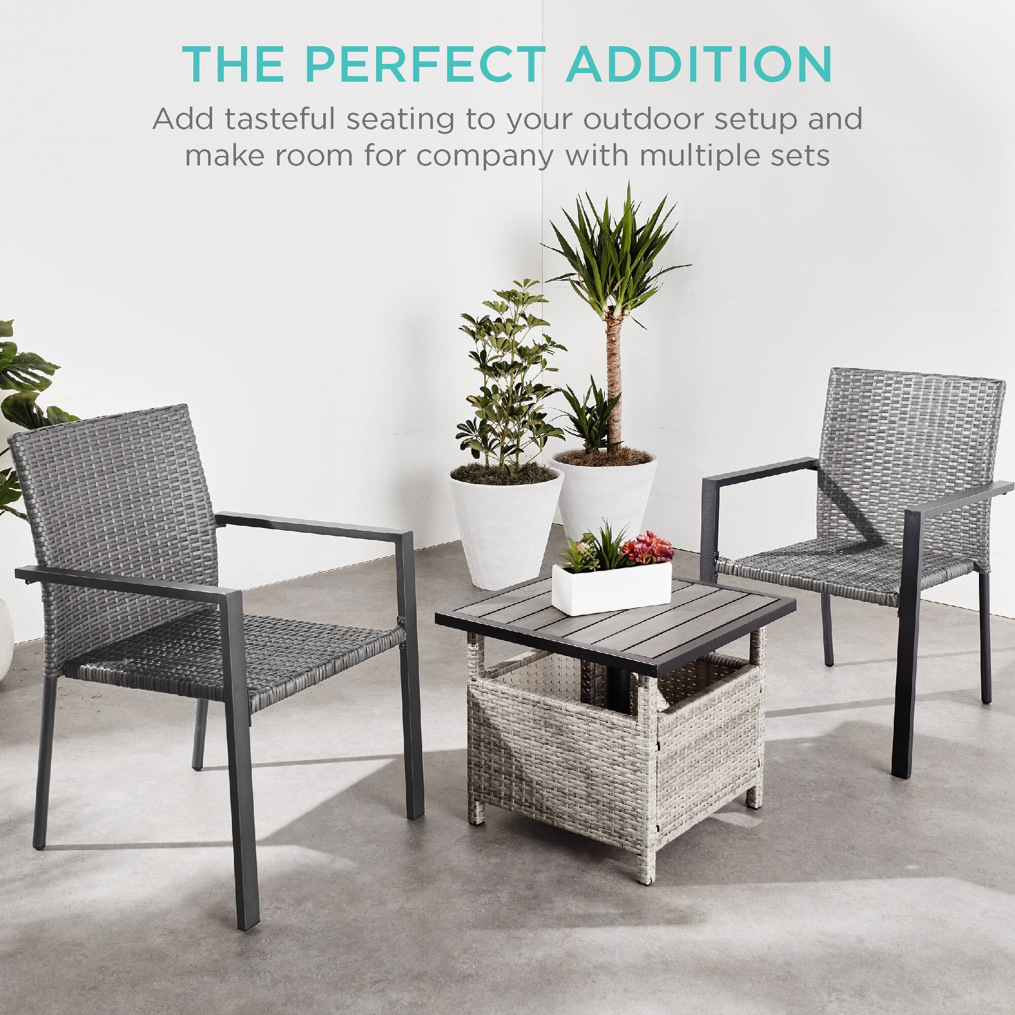 THE PERFECT ADDITION

Add tasteful seating to your outdoor setup and make room for company with multiple sets