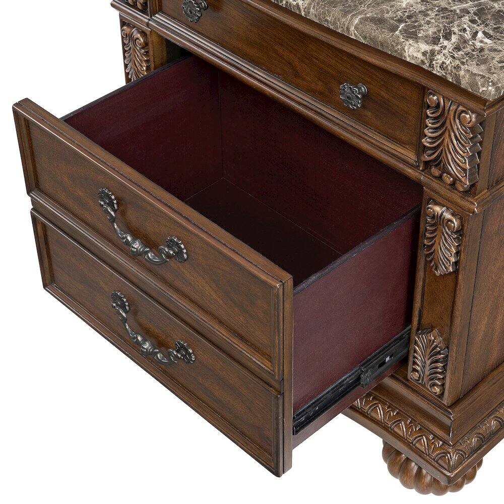 Alt View 4. Picket House Furnishings - Concerto Nightstand with USB-C in Brown - Brown.