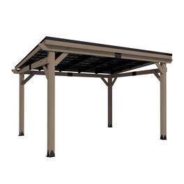 Mondawe - 10x12 ft. Cedar Hardtop Gazebo - Black