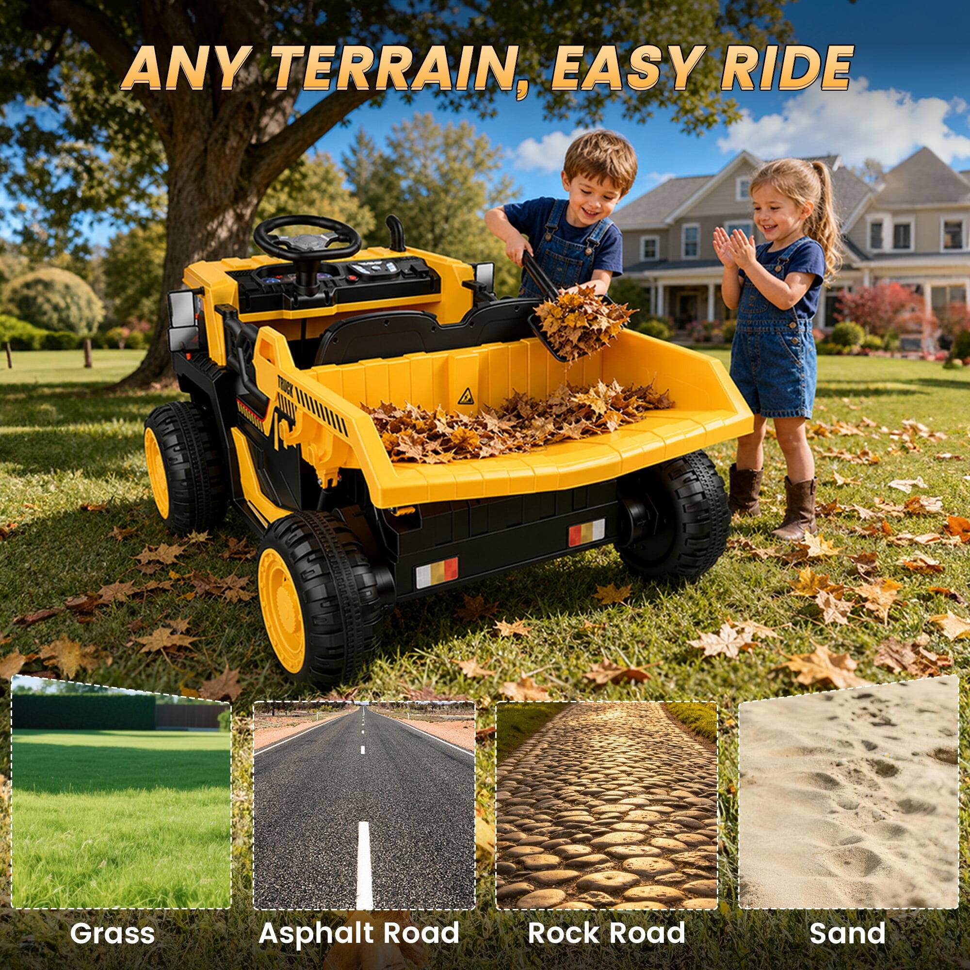 ANY TERRAIN, EASY RIDE

Grass  
Asphalt Road  
Rock Road  
Sand