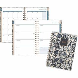 AT-A-GLANCE - Elizabeth Weekly Monthly Planner, Weekly, Monthly, 5 1/2 x 8 1/2, Blue, White, Elizabeth