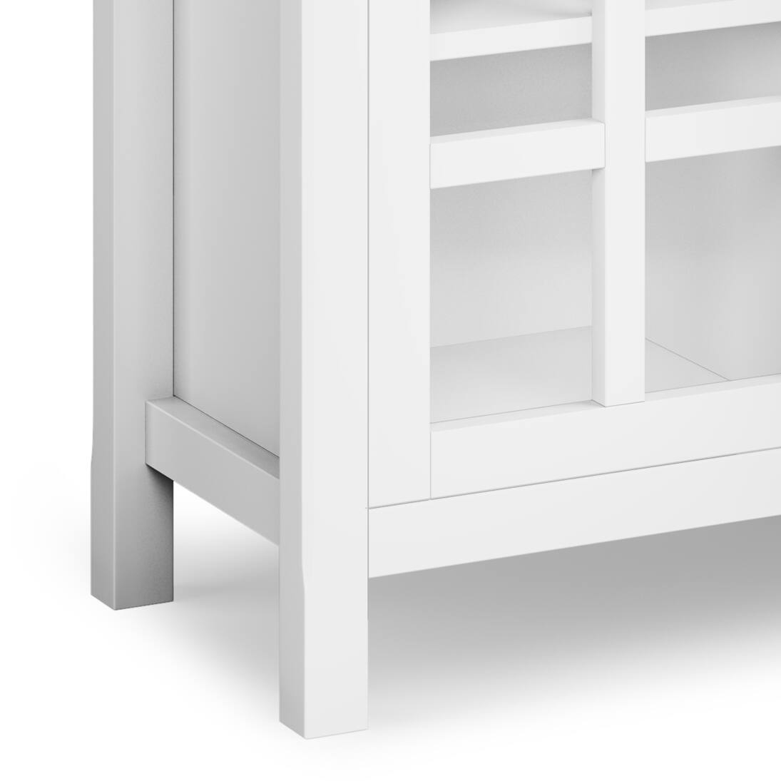 Alt View 5. Simpli Home - Kitchener SOLID WOOD 60 inch Wide Contemporary TV Media Stand in White For TVs up to 65 inches - White.