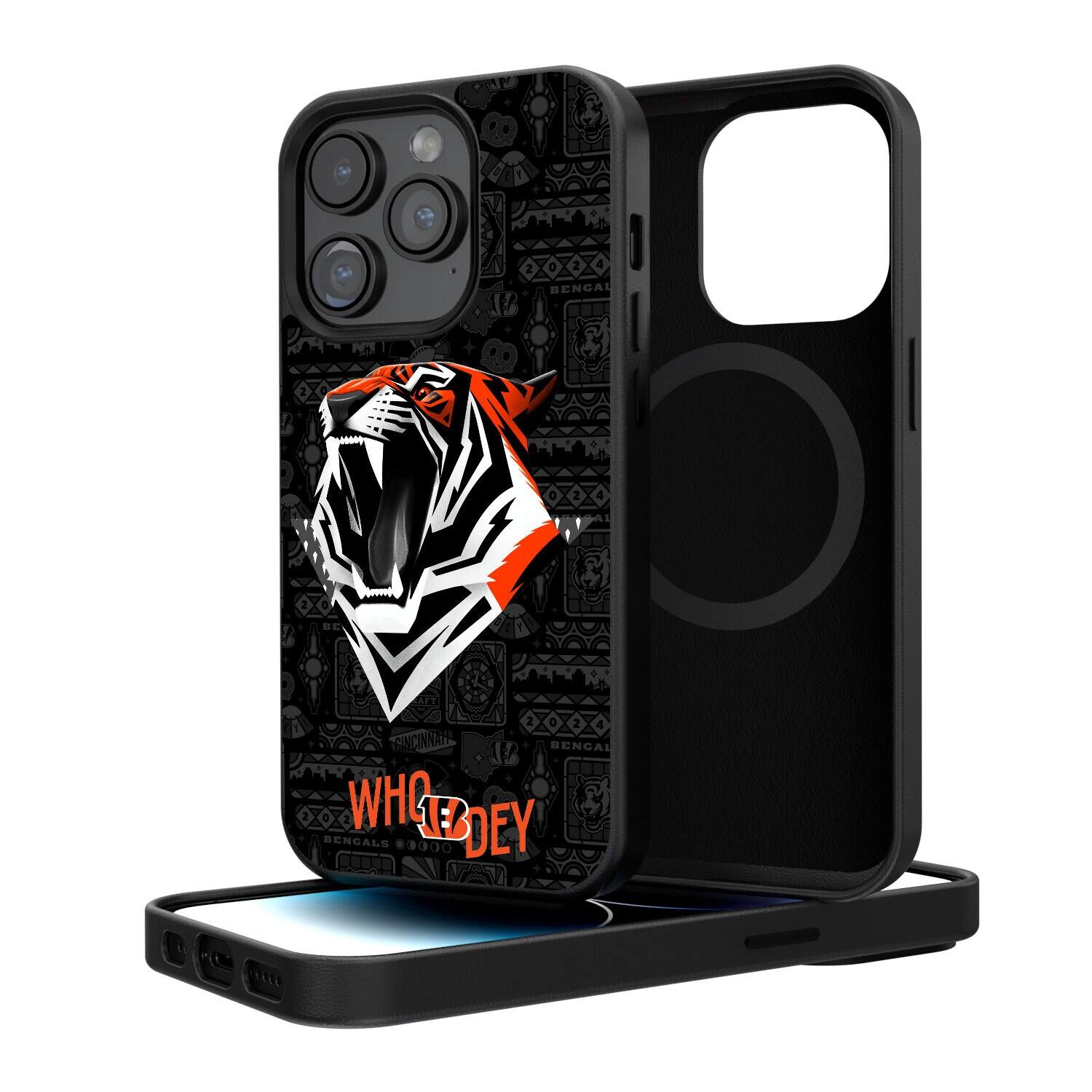 Keyscaper - NFL - Cincinnati Bengals iPhone Magnetic Bump Case - 15 Pro - Black price history on PriceWatchPro