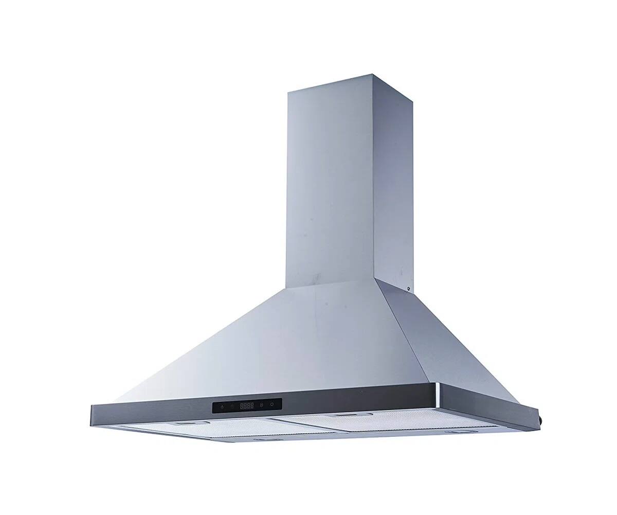 Angle. Winflo - Winflo 30 inch Convertible 500 CFM Stainless Steel Wall Mount  Range Hood - Stainless Steel.