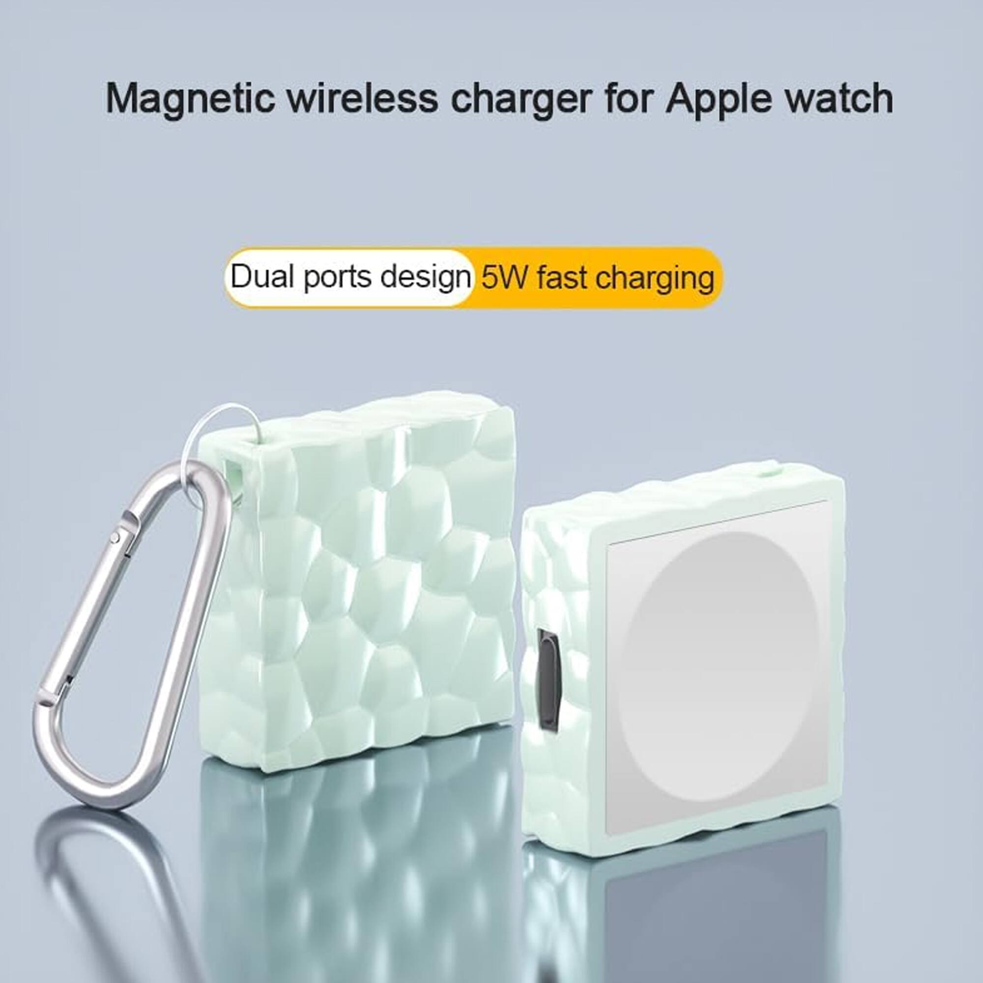 Magnetic wireless charger for Apple watch  
Dual ports design 5W fast charging