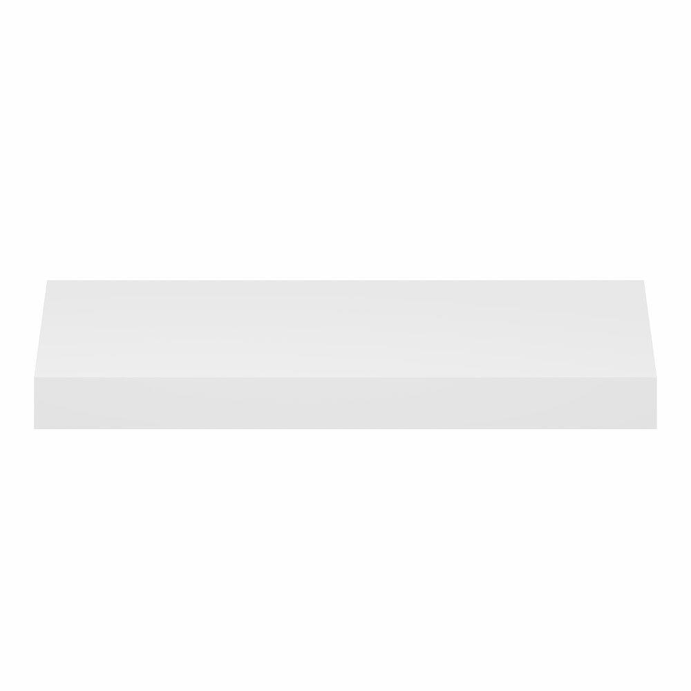 Left. Furinno - TANNA Floating Shelves for Wall, Thick Shelf 9 x 24 Wall Shelf, Wall Mounted Floating Shelf with Invisible Brackets - White.