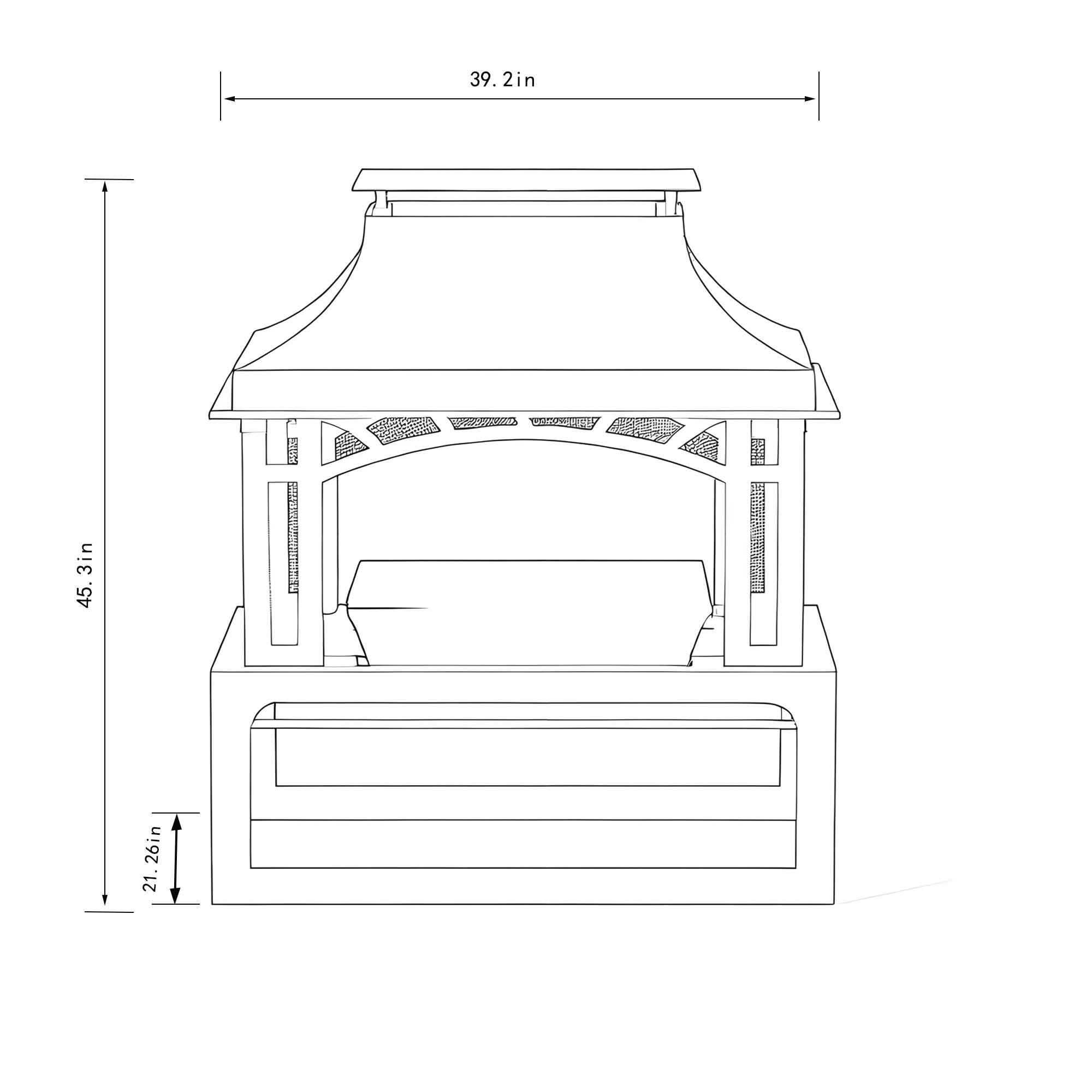 39.2 in  
45.3 in  
21.26 in