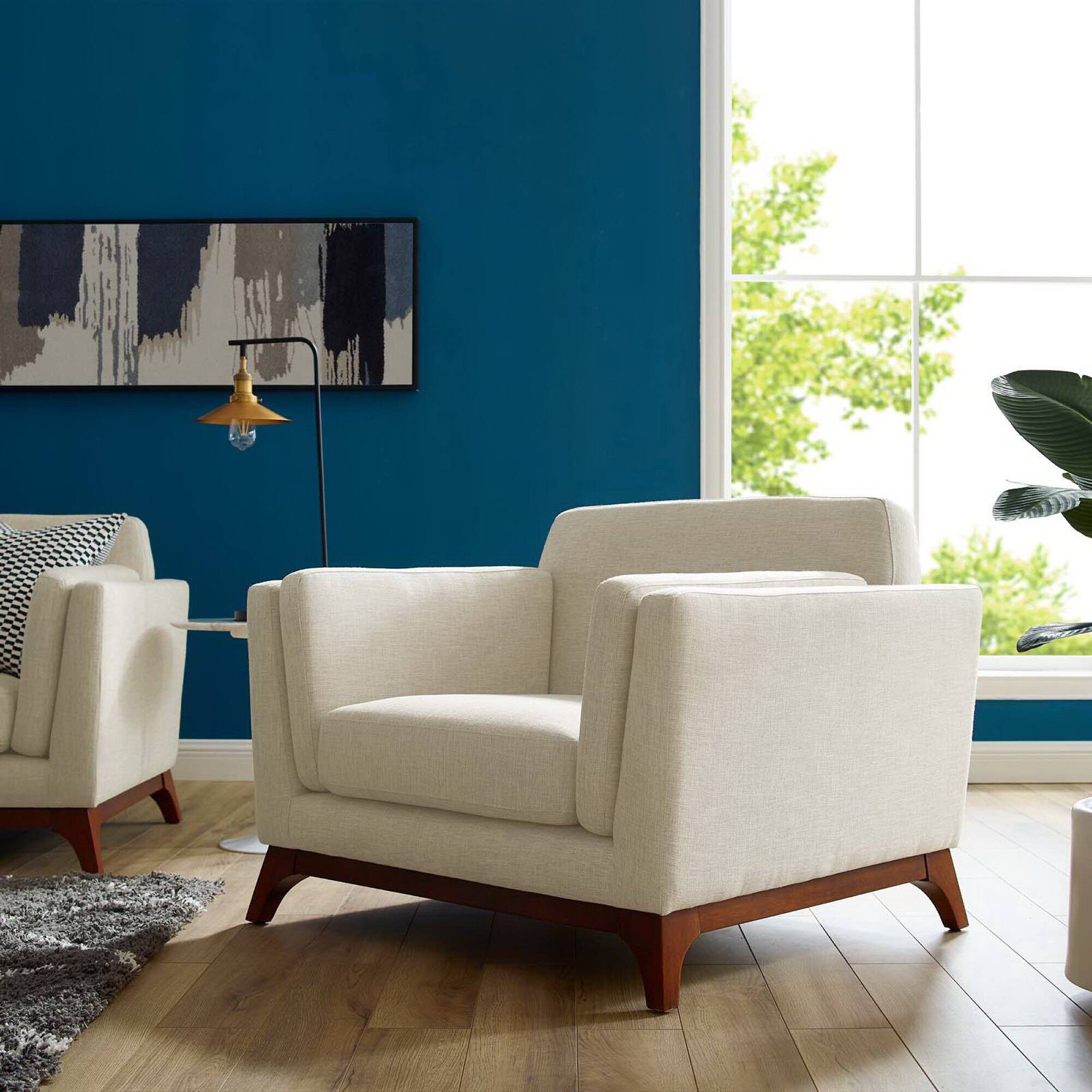Alt View 1. Modway - Chance Upholstered Fabric Armchair by Modway - Brown.