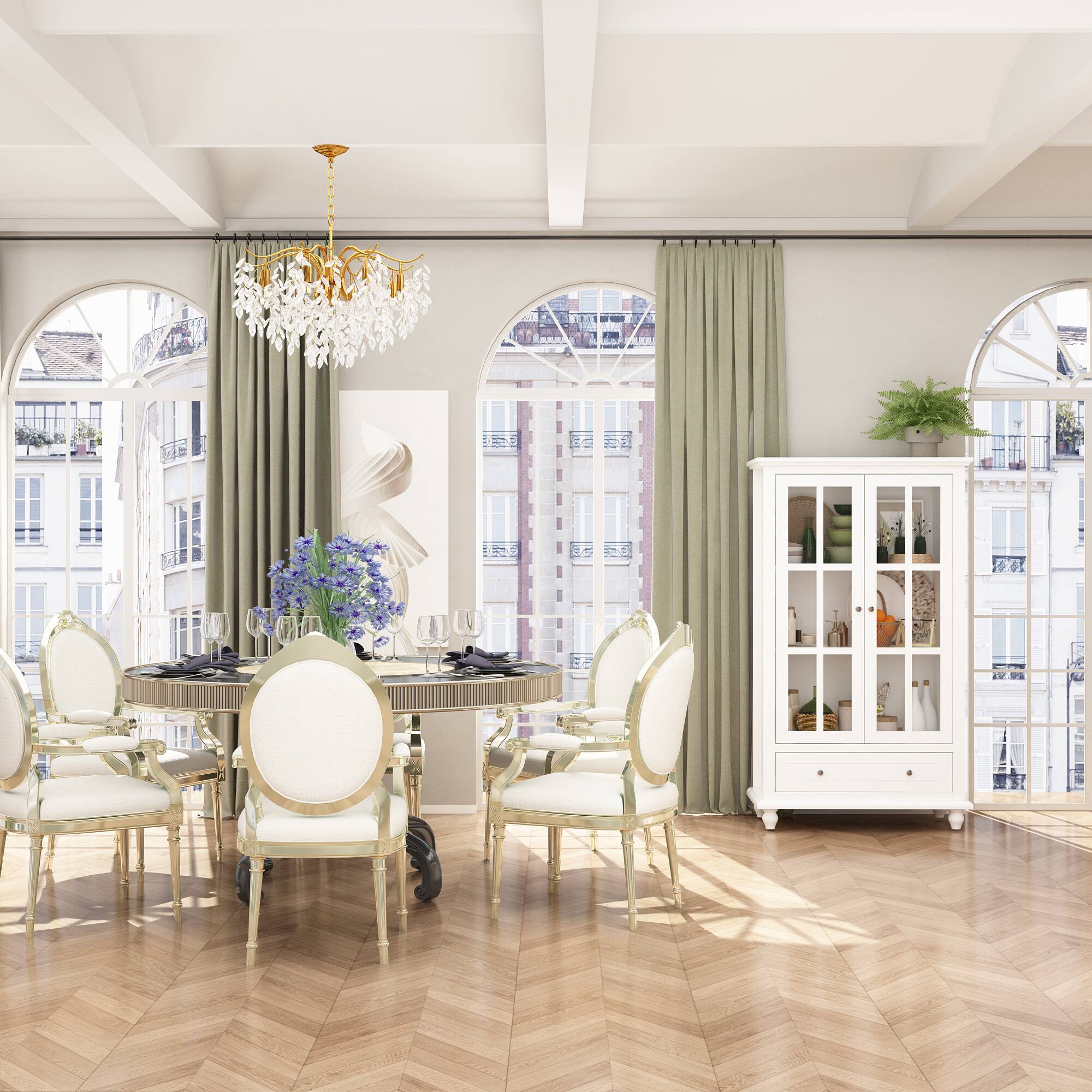 Alt View 7. Famapy - Famapy Display Cabinet Buffet Showcase & Organize in Style Credenzas - White.