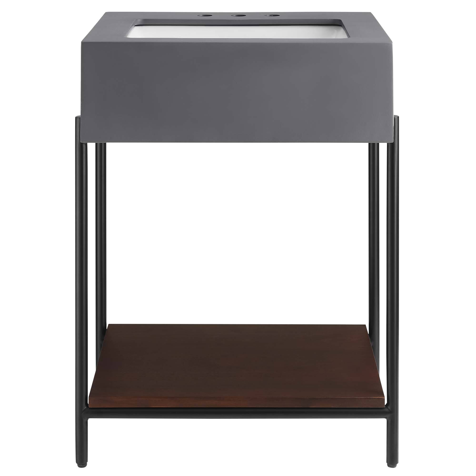 Alt View 6. Modway - Etch 24" Bathroom Vanity with Sink by Modway - Black White.