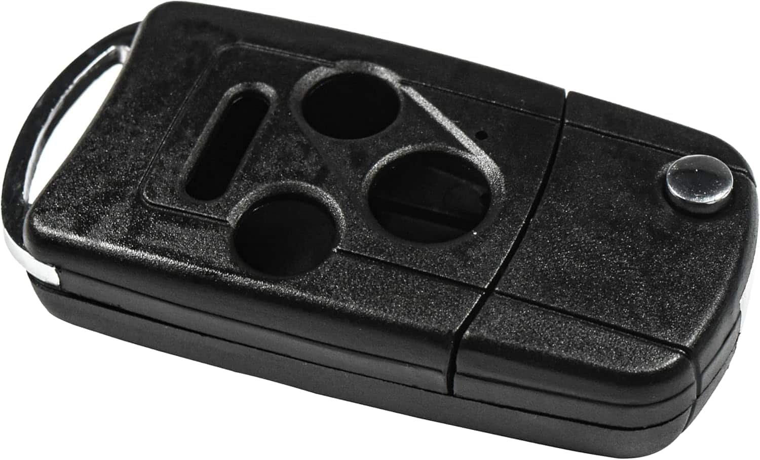 HQRP - 4-Button Flip Key Fob Shell Remote Case with Uncut Blade for Honda Accord 2003-2006 - Black